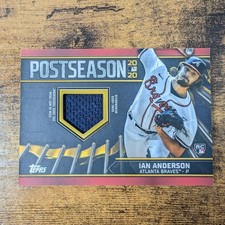 2021 Topps Postseason Ian Anderson Game-Used Relic RC /25 PPR-IA Braves