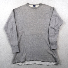 Vintage Duofold Thermal Shirt Mens XL Gray Long Sleeve Wool Blend Base Layer USA
