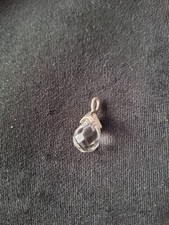 schicker Anhänger aus 925er Silber, Kettenanhänger mit großer Öse - Bergkristall