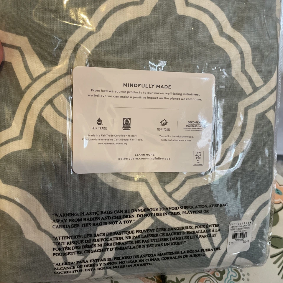 Pottery Barn 3-in-1 Pole Top Belgian Flax Linen 2-Curtains 50" x 84", Grey - Image 4 of 4