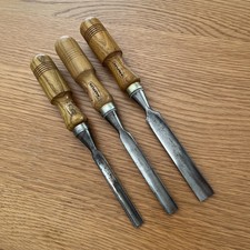 Marples Set 3 Out Cannel Gouges 20mm 16mm 12mm NOS Never Honed Vintage Tools