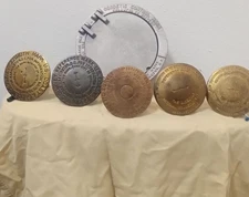 Lot Of 5 Vintage U S Coast & Geodetic Survey Markers And Lid