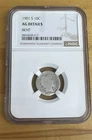 1901 S 10c NGC AG Details Bent Silver Dime