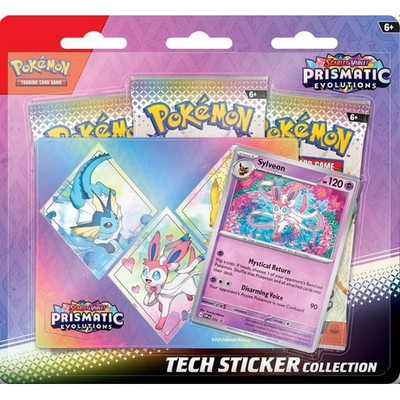 Pokemon TCG: Prismatic Evolutions Tech Sticker 3 Pack Blister Sylveon