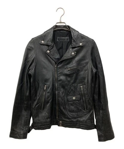 Liugoo Leathers                    sheepskin rider jacket black - product listing photo