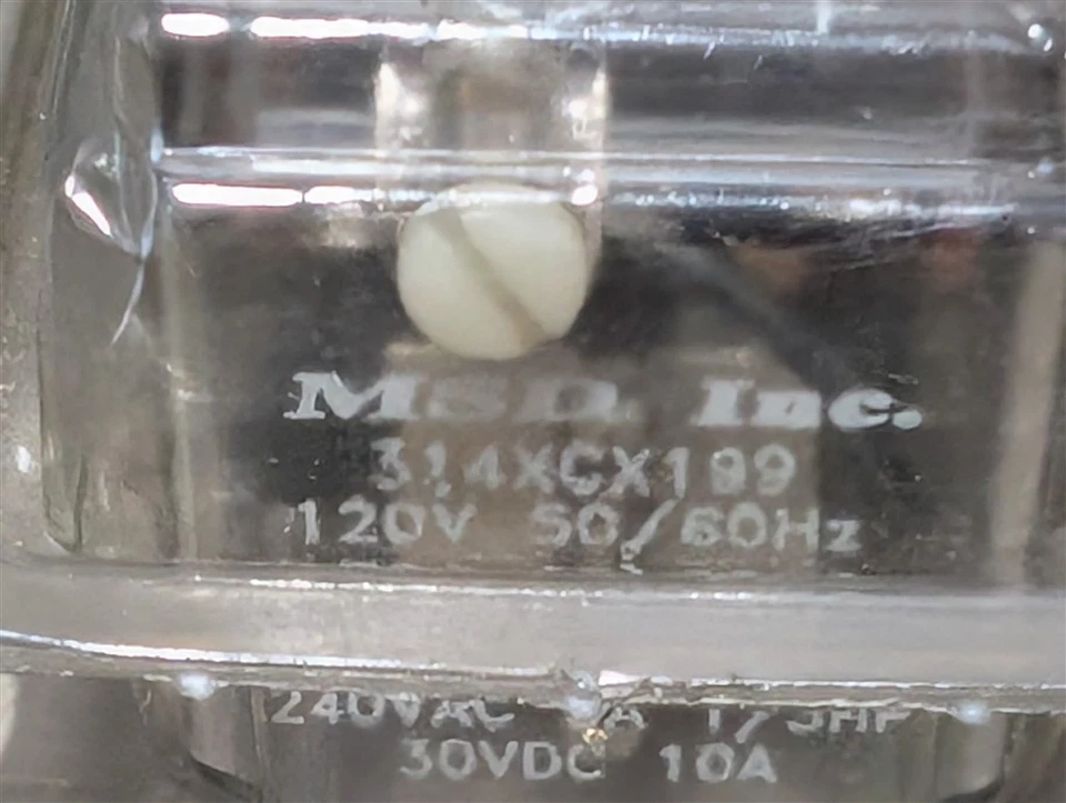 NUEVO MSD Inc. 314XCX199 Relé de Uso General 120V Foto 2 de 3