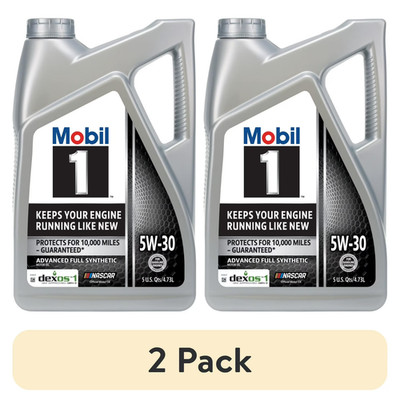 (2 pack) Mobil 1 Advanced Full Synthetic Motor Oil 5W-30, 5 Quart