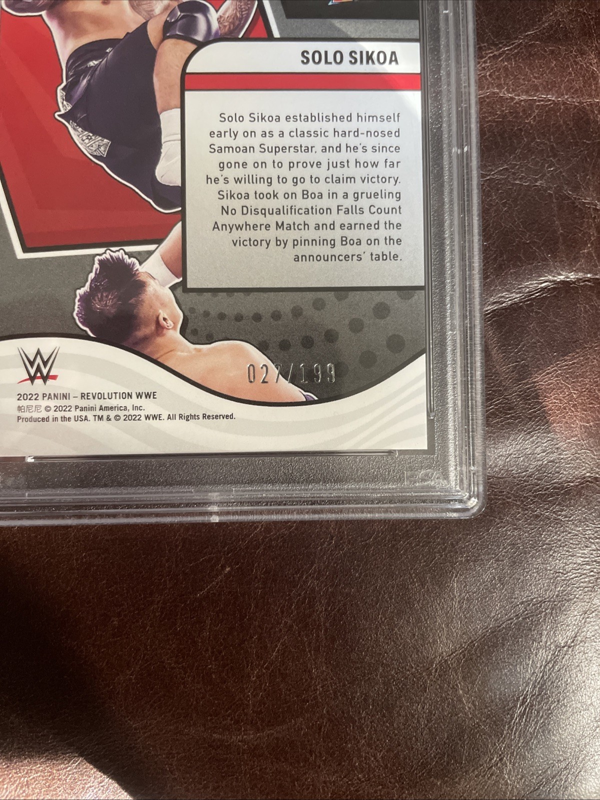 2022 Panini Revolution WWE Solo Sikoa #79 Angular /199 (RC) PSA 10 view 3