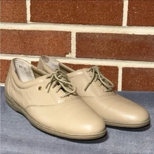 Easy Spirit ES Motion Leather Lace Up Tan Comfort Shoes Women's 9.5
