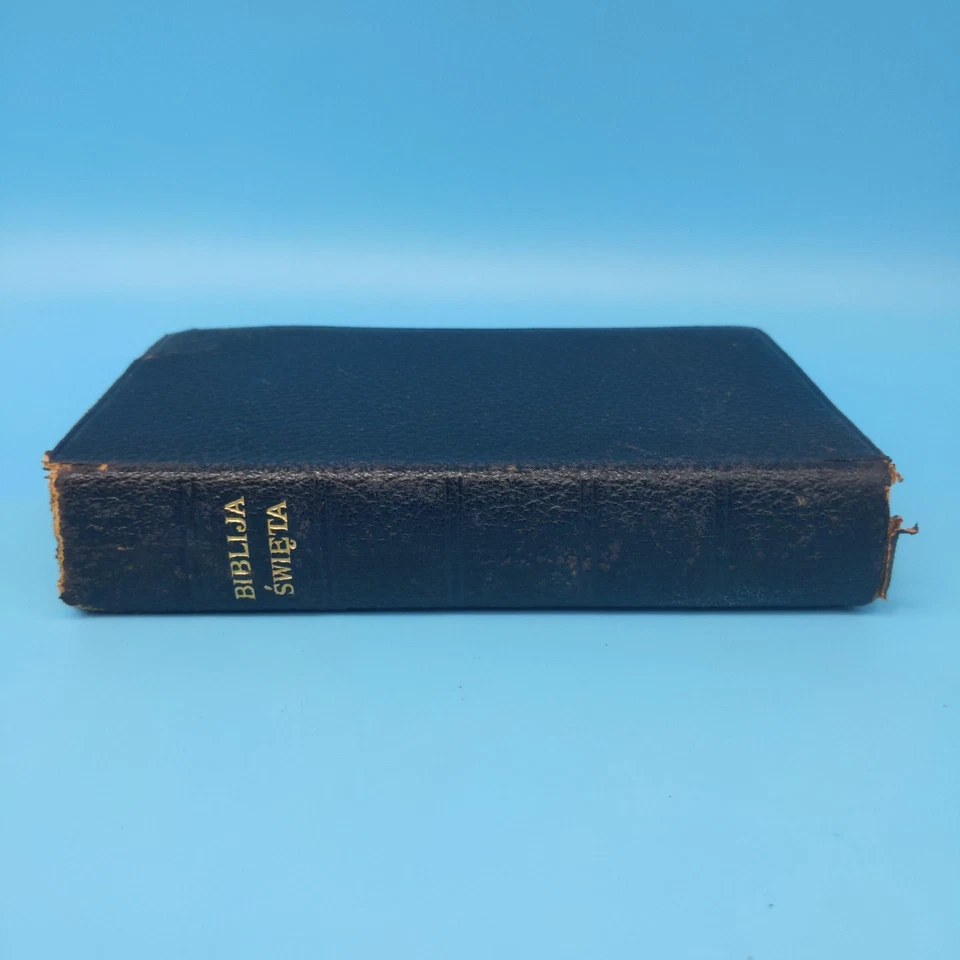 Vintage Polish Bible Biblia Swieta Cale Pismo 1950 Warsaw Oxford University - Image 3 of 4