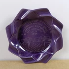 1960 Red Wing Pottery Hiawatha Bridge Souvenir Plate Purple Ashtray Eisenhower