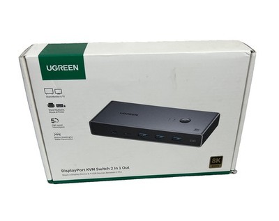 UGREEN 8K@60Hz HDMI KVM Switch 2 In 1 Out Display & 4 USB See Description New￼