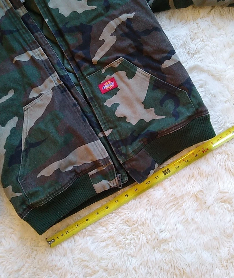 Chaqueta con Capucha DICKIES Talla M (12/14) Para Mujer Patrón Camuflaje Aislante! Foto 2 de 4