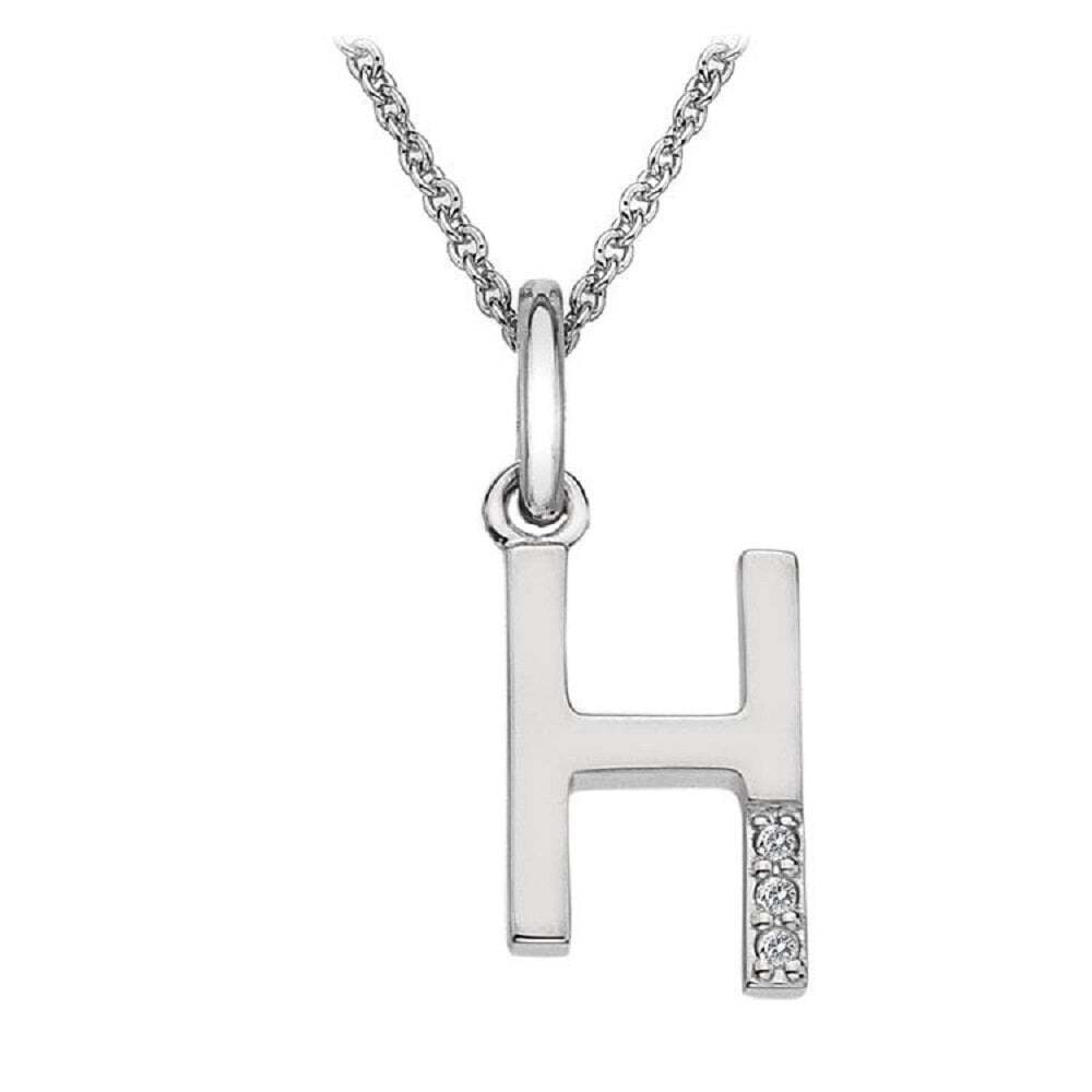 Hot Diamonds Initial H Micro Silver Pendant DP408 - RRP £49.00