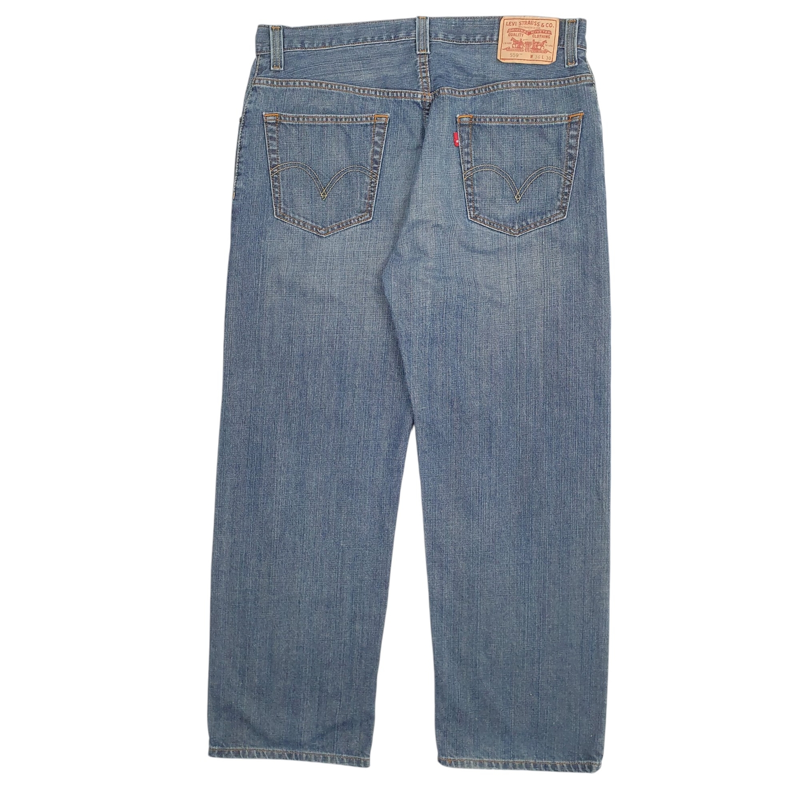 LEVIS 559 Jeans Relaxed Straight Fit Blue Denim Trousers Mens W36 L30 image 3