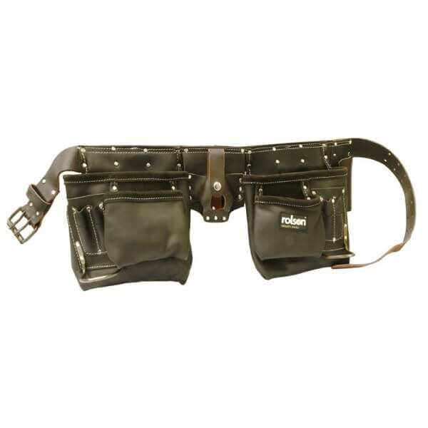 Rolson Oil Tanned Double Tool Pouch Top Grain Leather 68889