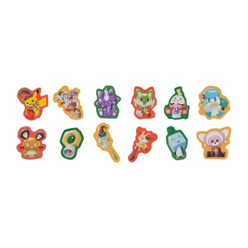Pokemon Center Original 2022 Christmas Toy Factory Assorted Mini Flake Sticker