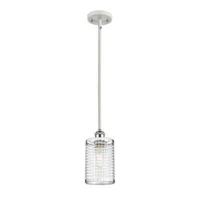 Innovations Nestbrook 1Lt 5'' Stem Hung Pendant, White/Chrome - 516-1S-WPC-M18-PC