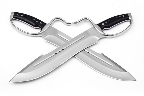 Paar Wing Chun Schmetterlingsschwerter: TIBURON v0.1 - Custom Modified SHARP - Bild 2 von 3