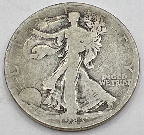 1923 S Walking Liberty Silver Half Dollar VG+ Free Shipping With Five Items A1