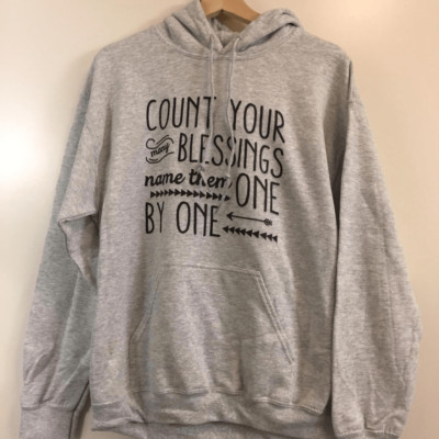 Count Your Blessings Hoodie size Medium