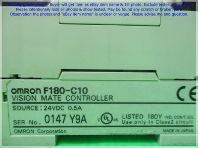 OMRON F180-C10, VISION MATE Controller as photo, sn:1479, lφo | eBay