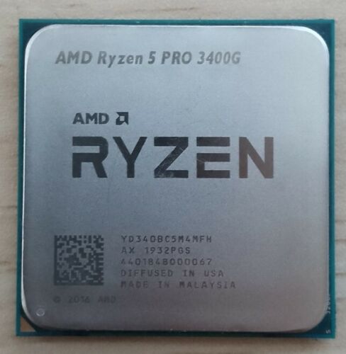 AMD Ryzen 5 3400G 3.7 GHz 4-Core 8-Thread 65W Socket AM4 CPU Processor  R5 3400G - Picture 1 of 1