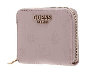 GUESS Jena SLG Zip Around Wallet S Geldbörse Pale Pink Logo rosa
