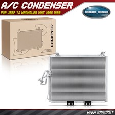 A/C Condenser With Bracket for Jeep TJ Wrangler 1997 1998 1999 L4 2.5L L6 4.0L