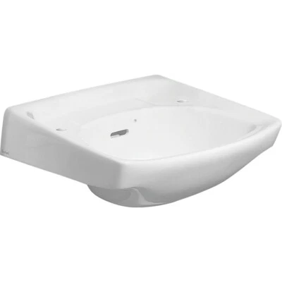 TWYFORD BATHROOMS Twyford Classic Low Level Washbasin 2 Tap Holes with Visible Overflow White