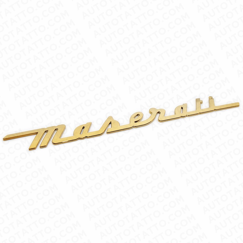 For Maserati Gold Chrome Trunk Letter Nameplate Emblem Badges Sport