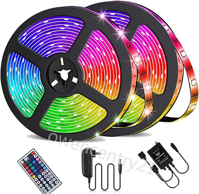 #ad USA LED Strip Lights 100ft 50ft 5050 RGB Room Light with Remote $23.39