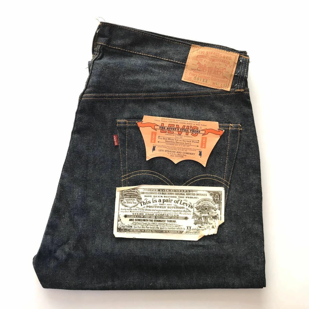 Levi's 501XX Special Vintage Dead Stock 50's Gala Big E Equal V Hidden  Rivets