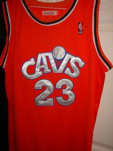 lebron james orange cavs jersey