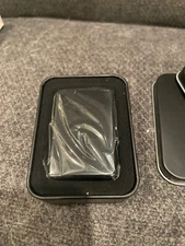 LOT OF 2 NEW IN BOX STAR METAL TIN  LIGHTERS BLACK TIN GFLT13