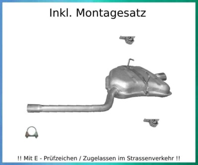 Endschalldämpfer für Mini Cooper 1.6 16V Auspuff Endtopf Montagesatz