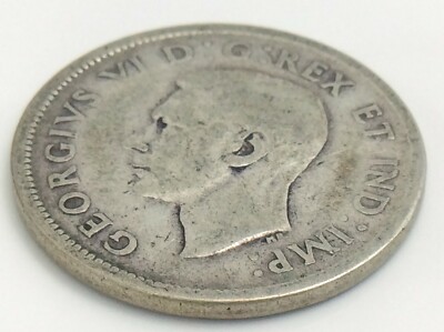 1940 Canada Twenty Five 25 Cent Quarter Silver Circulated George