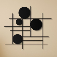 Modern Metal Wall Art, Geometric Minimalist M...