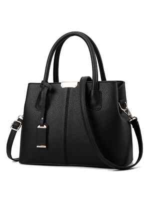 Damen PVC Leder Umhängetasche Handtasche Schulter Umhängetasche Arbeit Büro Beuteltasche