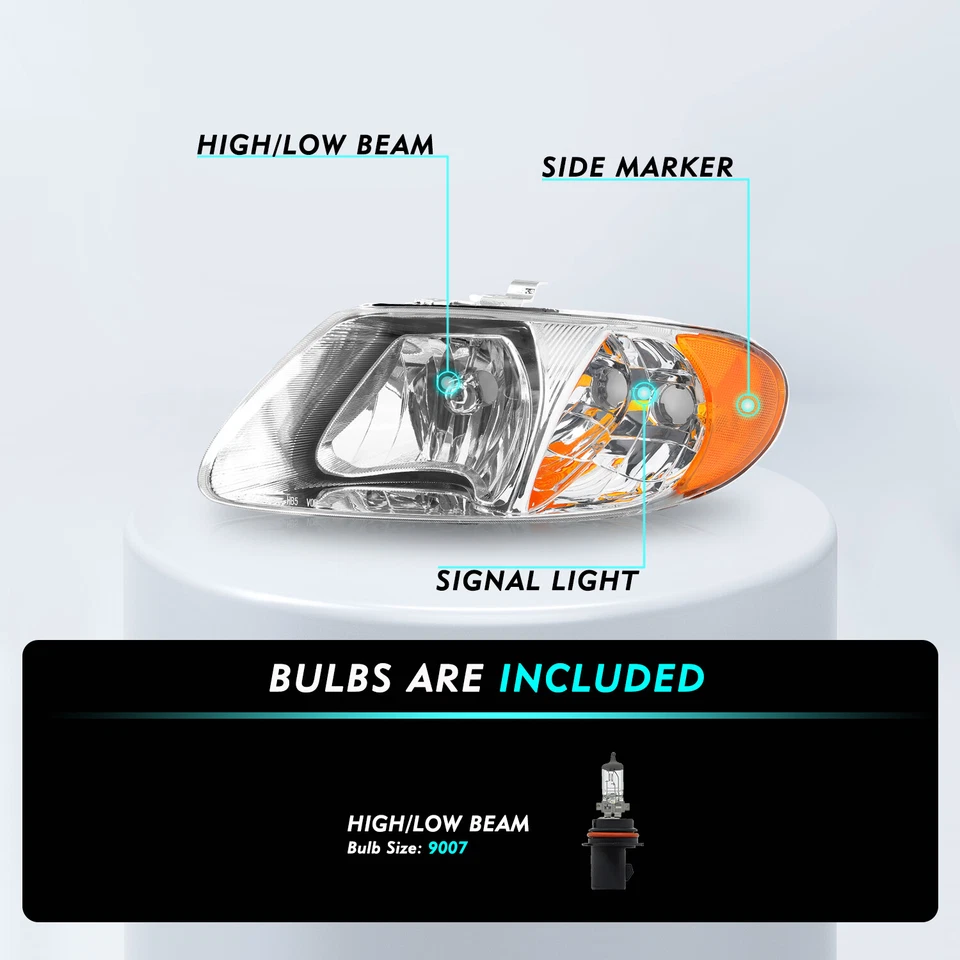 Faros para Dodge Grand Caravan 2001-2007 faros Chrysler Town & Country Foto 3 de 4