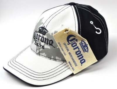 Corona Extra Bier USA Kappe Mütze Baseball Cap Käppi Schirmmütze weiß-blau Palme
