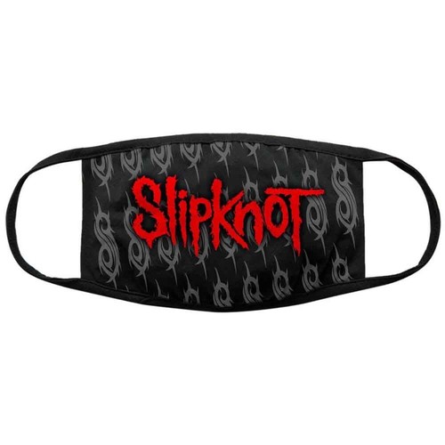 SLIPKNOT red logo & sigils black FACE MASK official merchandise (SEALED) - 第 1/3 張圖片
