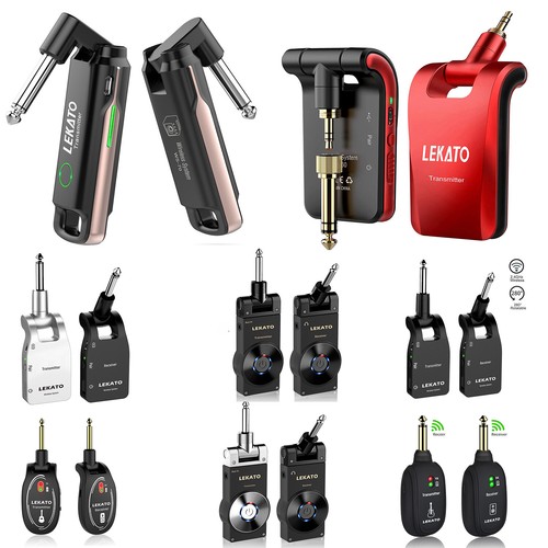 LEKATO Series 2.4Ghz UHF Guitar Wireless System Transmitter Receiver 70