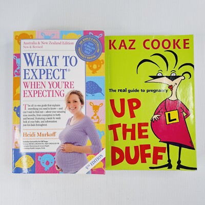 Pregnancy Books x2 What to Expect When You're Expecting & Up the Duff Kaz Cooke