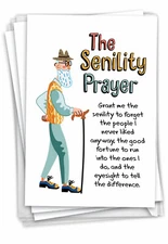 Man's Senility Prayer: Hilarious Birthday Pack Set Of 3 Cards