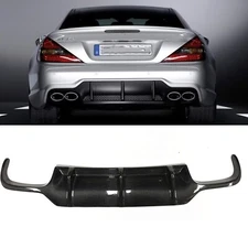Carbon Fiber Rear Bumper Diffuser Lip For Benz R230 SL63 SL65 AMG 4 Tip 2009-12