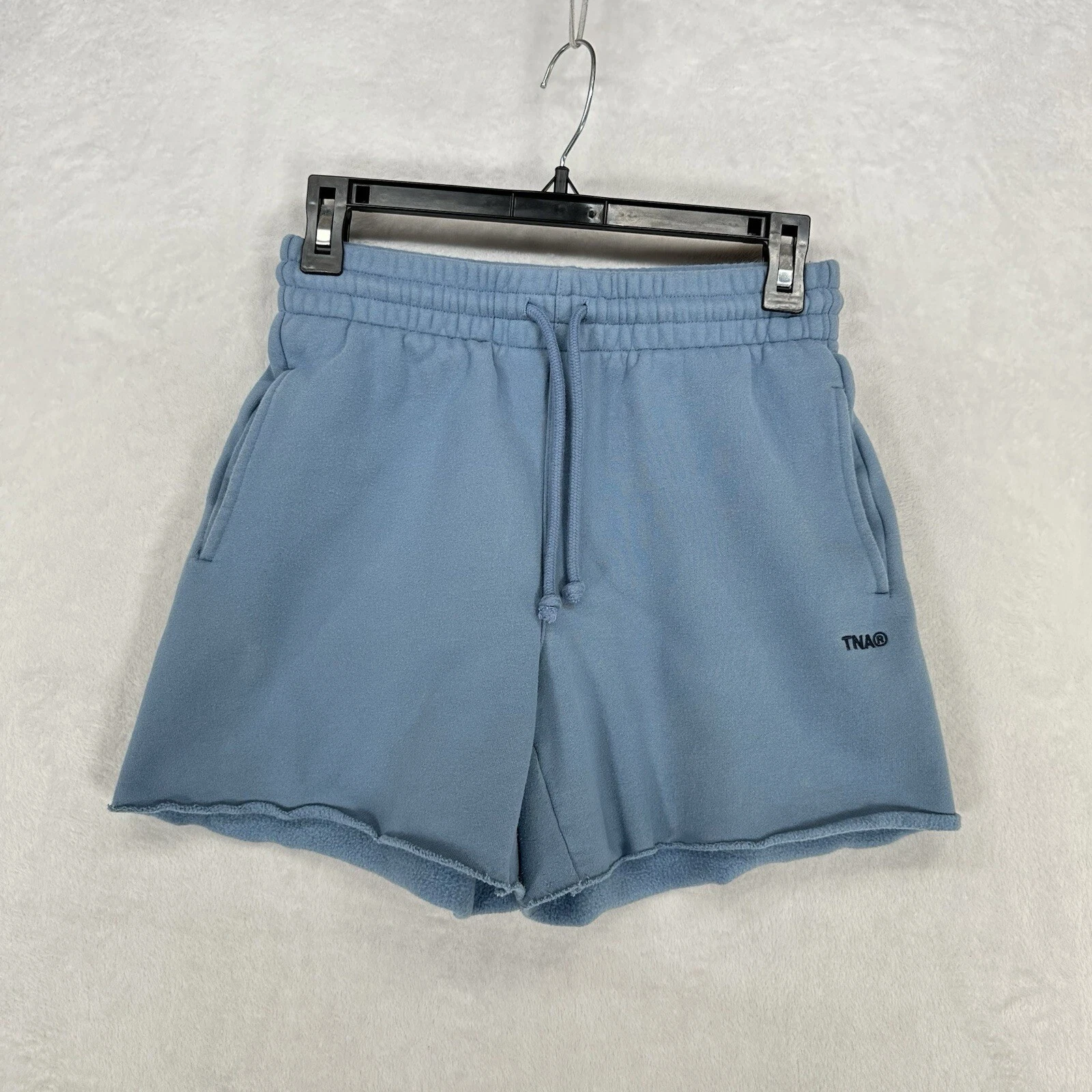 aritzia knit sweatfleece cozy boyfriend fit high rise shorts