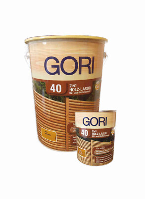 GORI 40 2in1 Holzlasur Lasur Algen/Pilz Schutz Dünnschichtlasur kastanie, Restp.