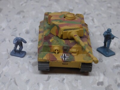 Roco Minitanks Painted WWII German Tiger I Tank & Aifix Soldiers