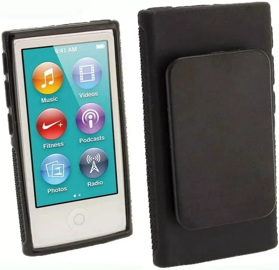 for Apple iPod Nano 7 Case,7th Generation 7G 7+Clear TPU Skin Case Cover (Black) - Image 2 of 4